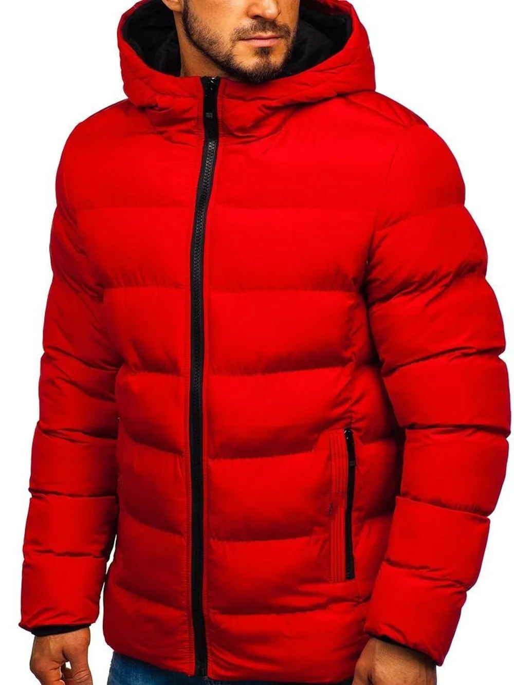 ZOGAA Fashion men's fall/winter hooded bread plus velvet cotton jacket