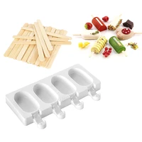 summer tray silicone frozen ice pops cream popsicle juice mold candy bar form maker lolly cake mould kitchen tool