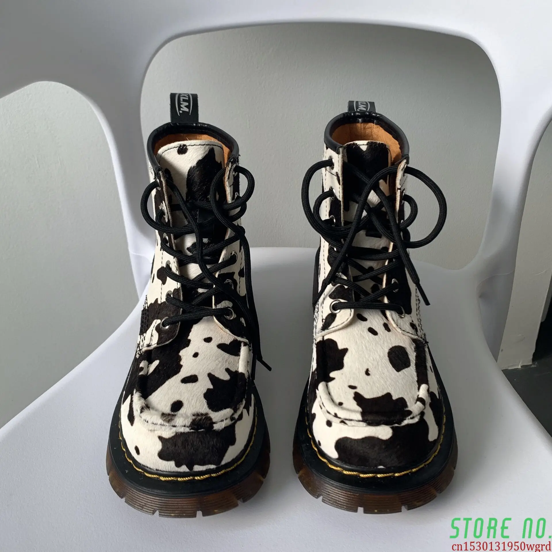 

Women Motorcycle Boots Autumn Winter Fashion Solid Color Boots Women High Quality Comfortable Cow pattern Female Boots