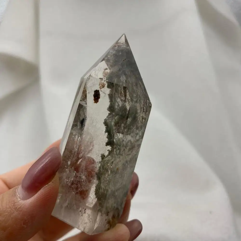 Кристал Фантом камень призрак кварцевая башня Wicca Cristal Islande Pierre Naturelle Cristaux