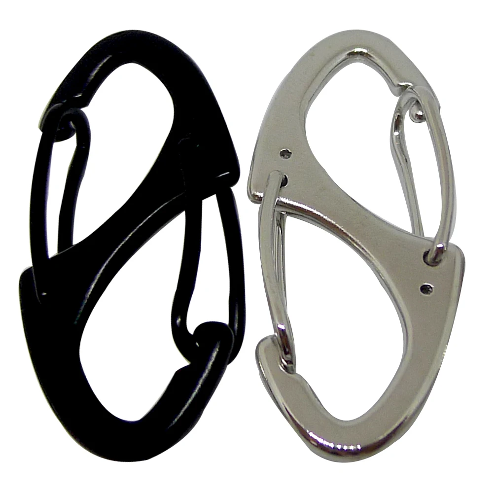 10 шт. маленькие металлические 40 мм зажим карабин двойной пружинной проволоки