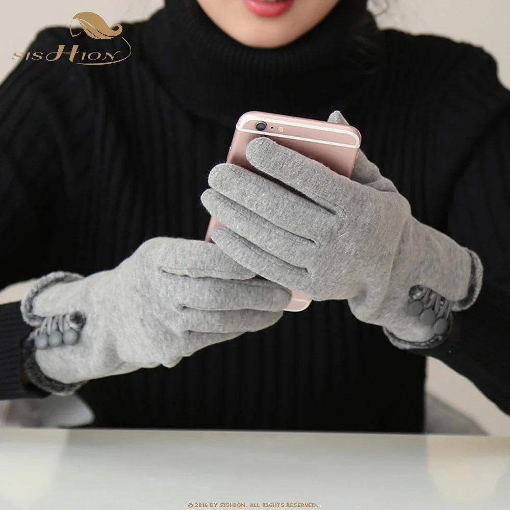 

SISHION Fashion Women Touch Screen Winter gloves Outdoor Sport Warm Gloves female Winter Mobile Phone Warm Gloves SP0541