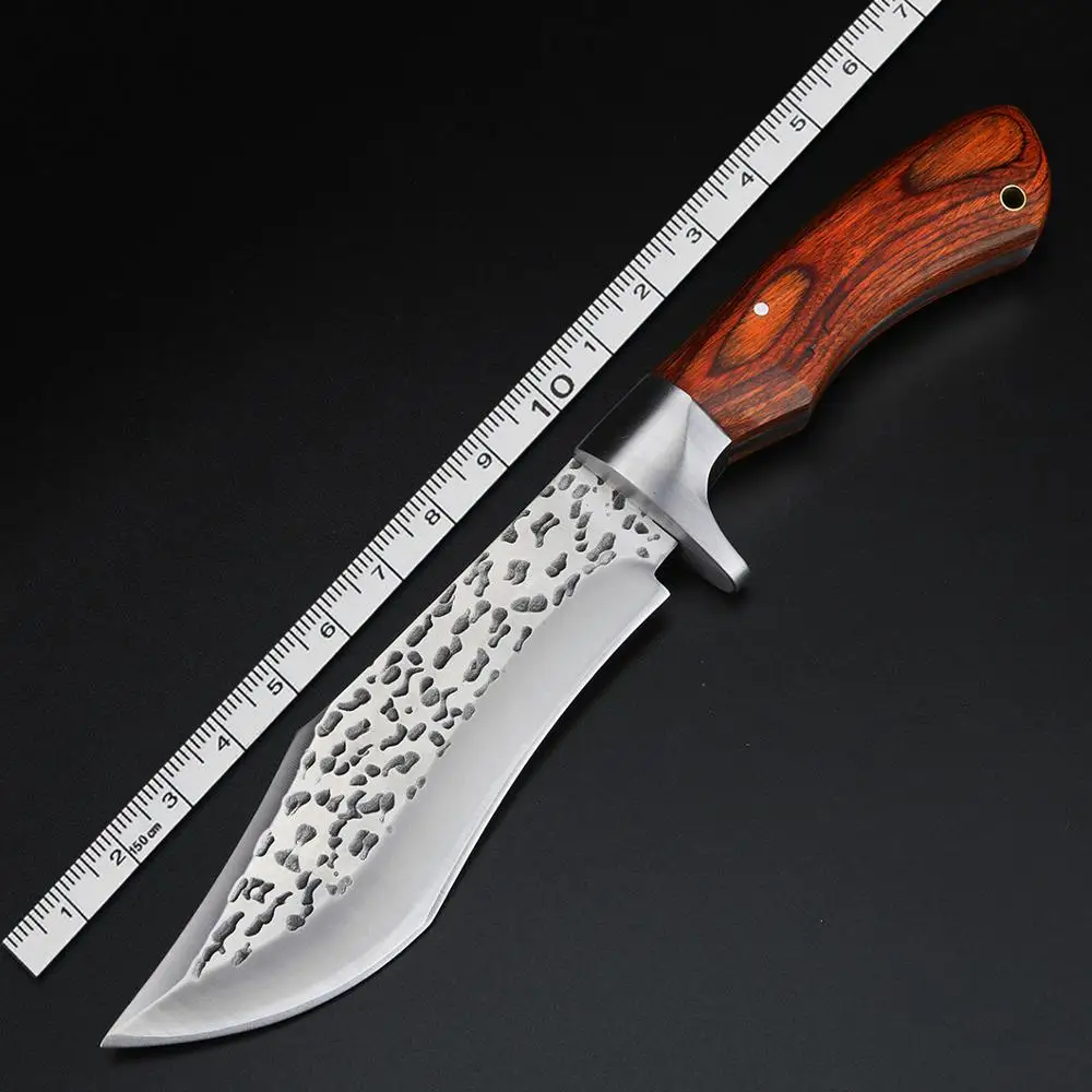 

XUANFENG Outdoor Survival Knife Camping Hunting Knife Full Tang Damascus Fixed Blade Knives Short Straight Knives Tool