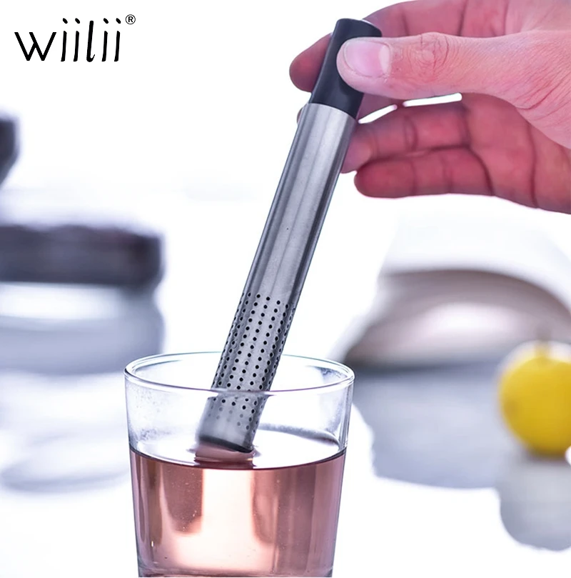 

Wiilii Long Tea Infuser Steeper Strainer Stick Pipe Mesh Stainless Steel Filter For Loose Leaf Herbs Or Spice Single Cup Brewer