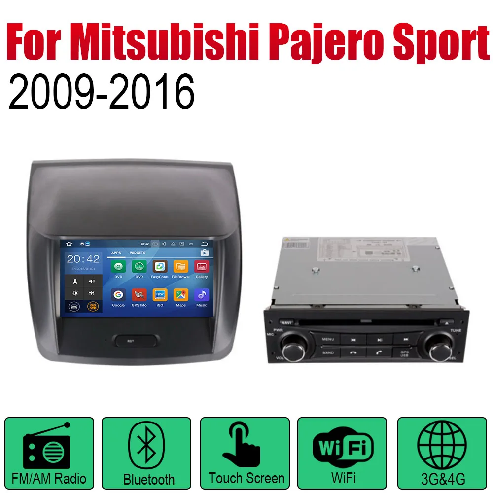 Standard machine Для Mitsubishi Pajero Montero Sport 2009 2010 2011 2012 2013 автомобиля Android мультимедиа Системы Экран WI-FI DVD - Цвет: Standard machine
