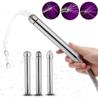 stainless steel bidet sprayer faucets rushed anal douche shower cleaning enemator enema metal anal cleaner butt plugs tap