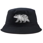 Панама с мягкими чашками для мальчиков и девочек, однотонная модная двухсторонняя Панама с рисунком лесного медведя, 58 см, весна 2021