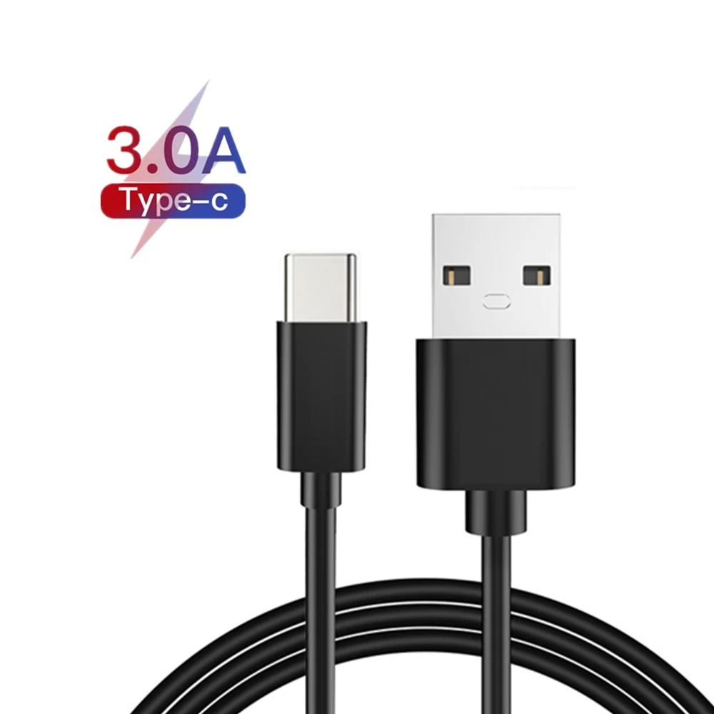 Оригинальное USB зарядное устройство type-C для Redmi 8t 8 K20 Pro Note 8 Pro USBC 3M/1,5 M/2 M/1 M Кабель для быстрой зарядки для samsung S10 A9S A9 Star - Цвет: Черный