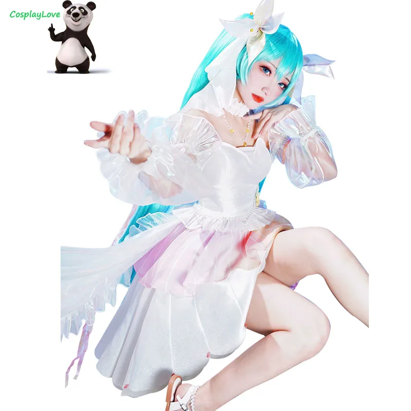 

CosplayLove Vocaloid 2021 Miku SWIMSUIT Cosplay Costume Dress For Girl Halloween Christmas
