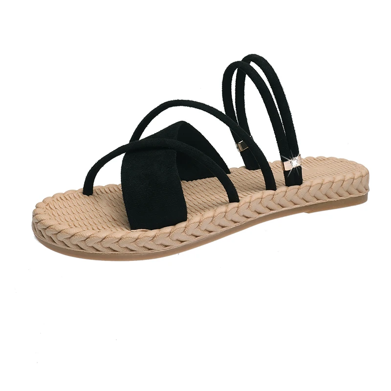 

Sandals female fairy style ins tide 2021 new summer fashion net red student shoes soft flat two wear sandals