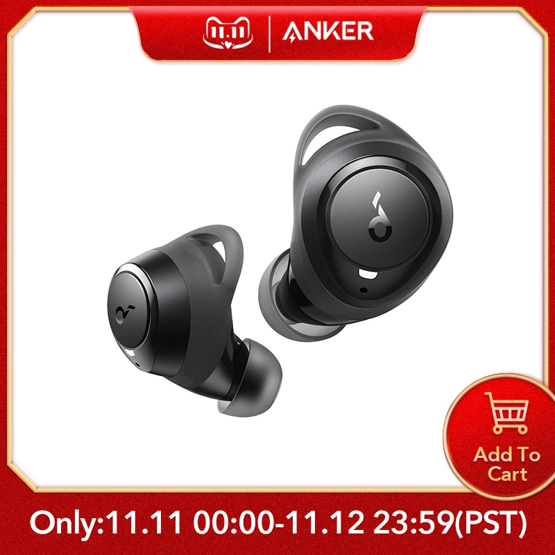 Soundcore by Anker Life A1 True Wireless Earbuds, Powerful Customized Sound, 35H Playtime, Wireless Charging, USB-C Fast Charge