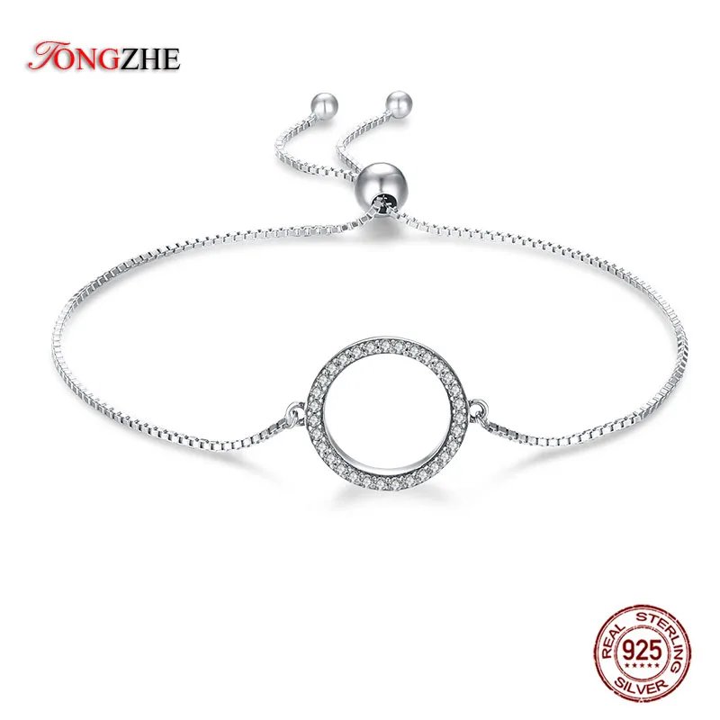 Роскошные брендовые браслеты TONGZHE круглые женские и мужские из стерлингового