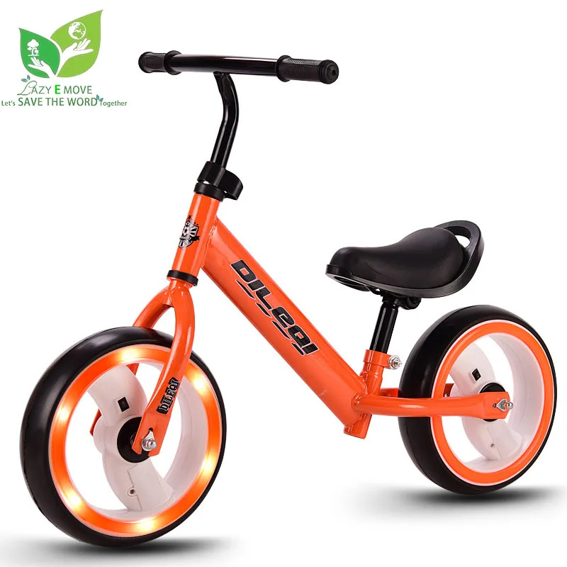 Детский беговел без педали с подсветкой колеса от 2 до 7 лет ходунки 12 дюймов