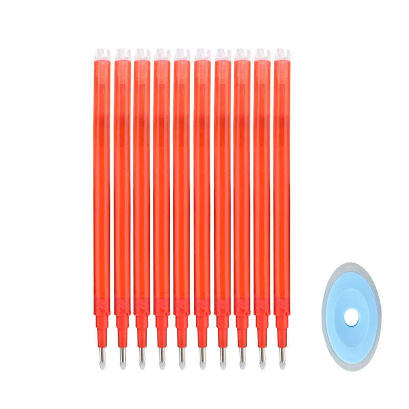

10pcs/lot 0.5mm Magic Erasable Pen Press Gel Pen Set Washable Handle Pen Refill Rod Blue/Black Ink School Writing Stationery