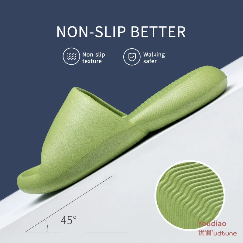 

UTUNE Men's Slippers Indoor Shoes For Man Soft Summer EVA Sandals Mute Non-slip Women Fish Slides Bathroom zapatillas de casa