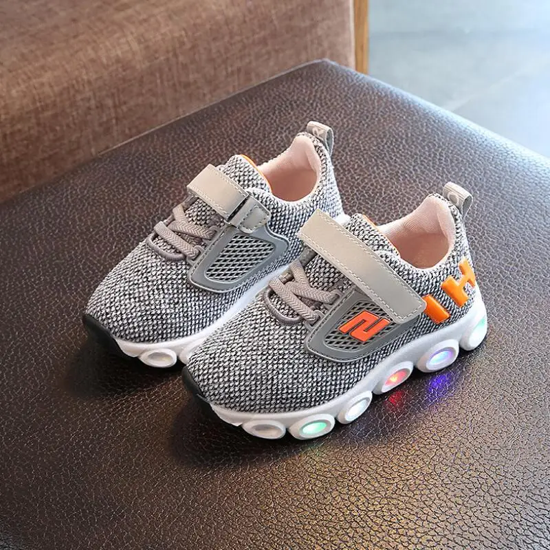 

Casual girl bright light mesh shoes children running shoes 2020 new comfortable non-slip student flying woven sneakers