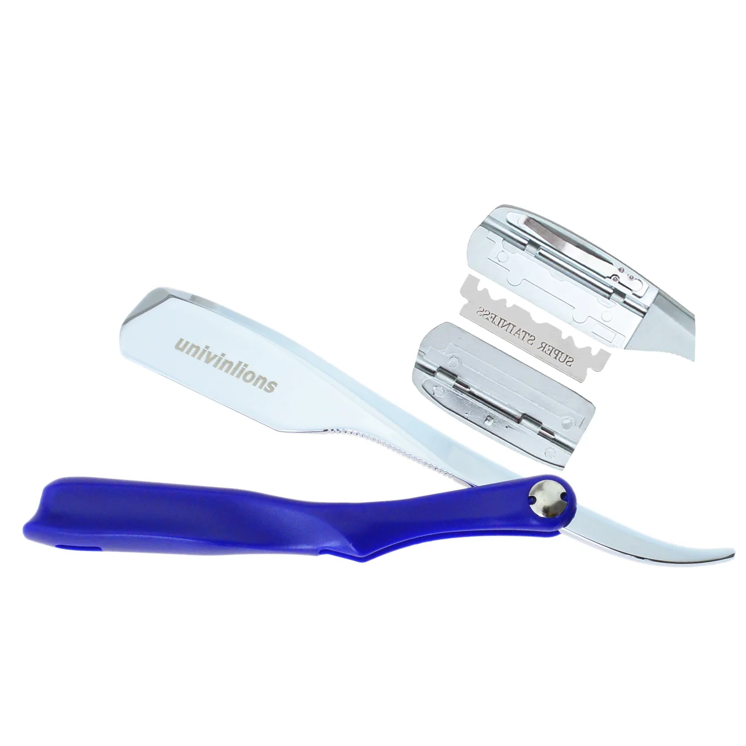 Весенний дизайн дуральная окантовка складные бритвы для женщин и мужчин синяя