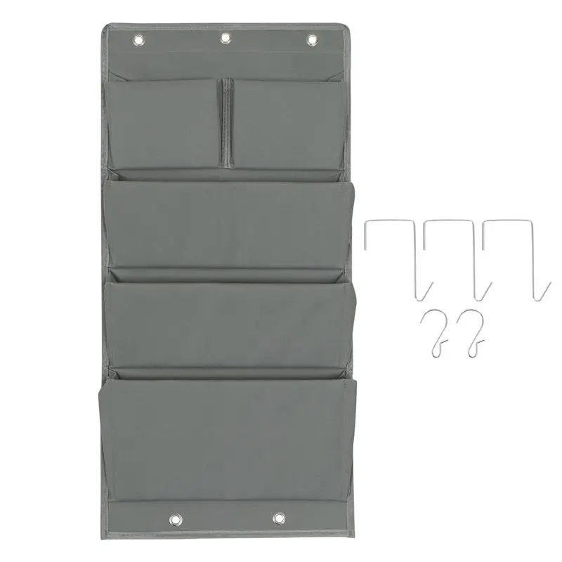 

5 Pockets Door Storage Bag Creative Door Hanging Storage Bag Door Organizer Bag
