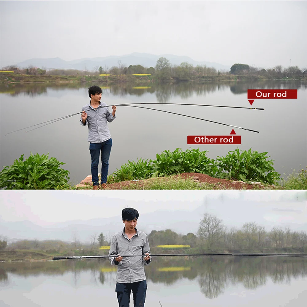 Рыболовная удочка ульсветильник из высокоуглеродного волокна длинная секция