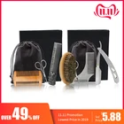 Портативные аксессуары для укладки, бритва-расческа из нержавеющей стали, ножницы для бритья, щетка для мужчин, волосы в форме усов, отделка, парикмахерские инструменты