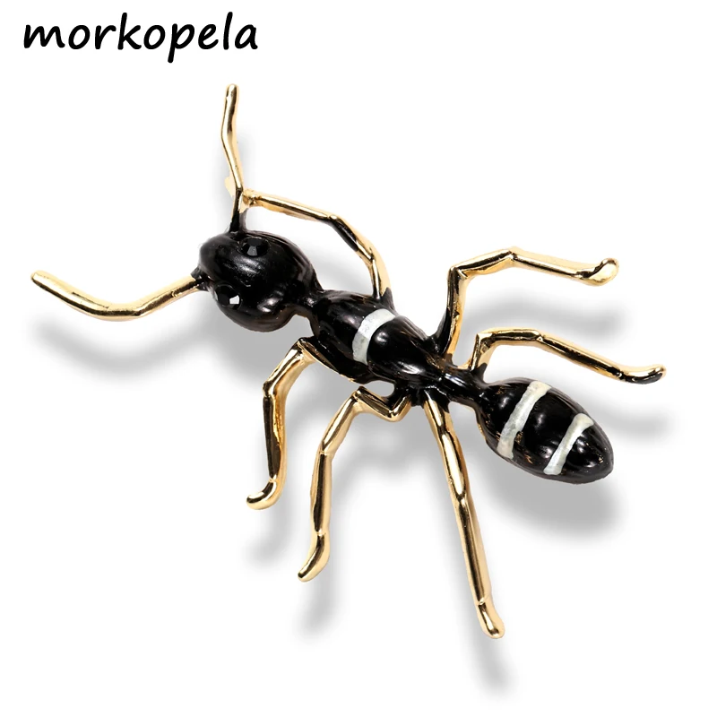 Женская эмалированная брошь Morkopela Ant в форме насекомого значок|Броши| |