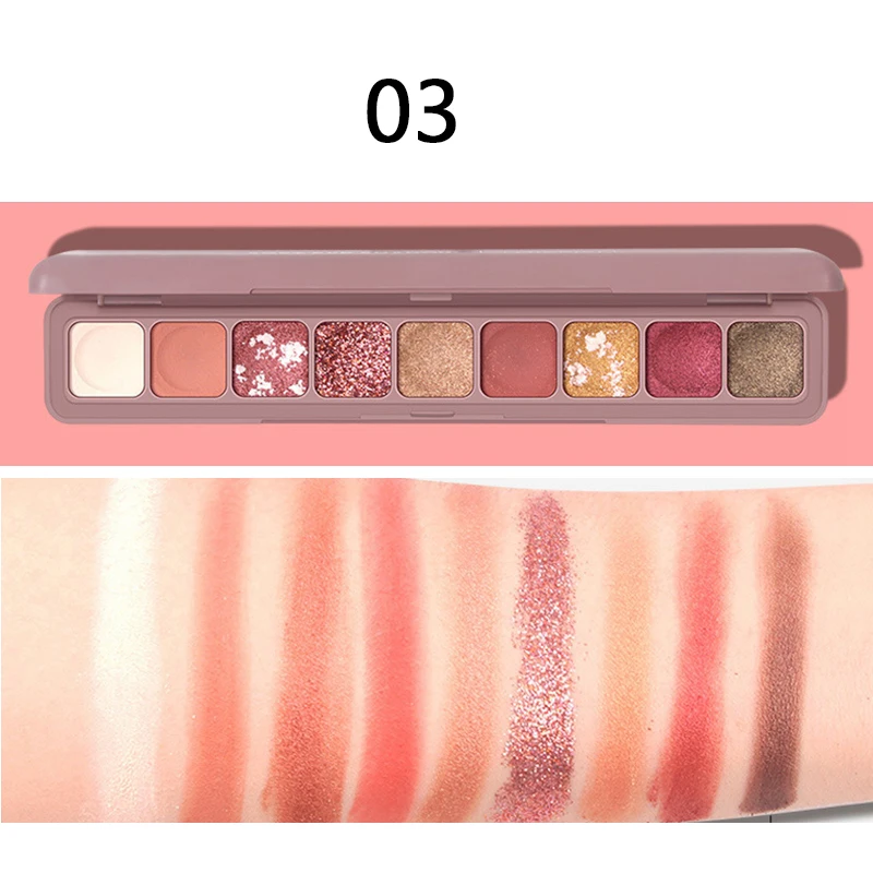 9 видов цветов блеск галактика тени для век Палитра Пигмент Блестящий Бриллиант