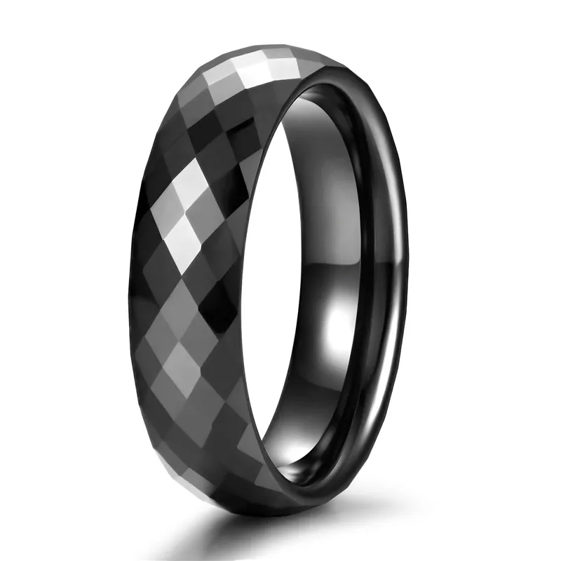 Black 6mm TIGRADE 4/6 мм черный Керамика кольцо для обувь для мужчин и женщин; розовое платье ручной работы с кроя Одежда высшего качества ювелирные изделия, не оставляя на нем царапин Для женщин кольца, не вызывает аллергии - Цвет основного камня: Black 6mm