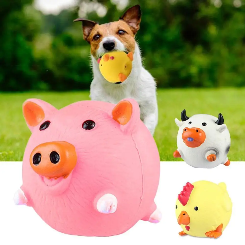 Жевательные игрушки для собак звуковая игрушка укуса эмульсия веселая свинья