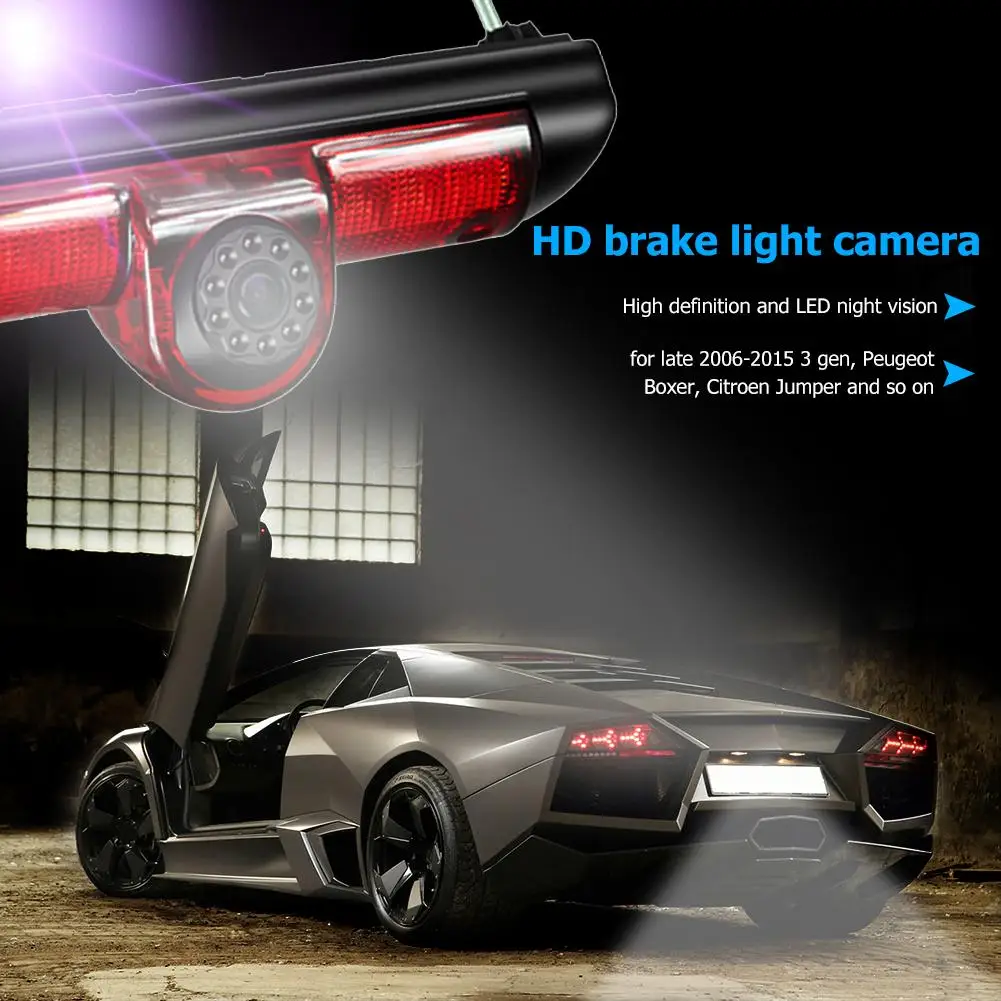 

VODOOL Car 3rd Brake Light Rear View Camera Waterproof Night Vision Reverse Camera For Fiat Ducato/Peugeot Boxer/Citroen Jumper