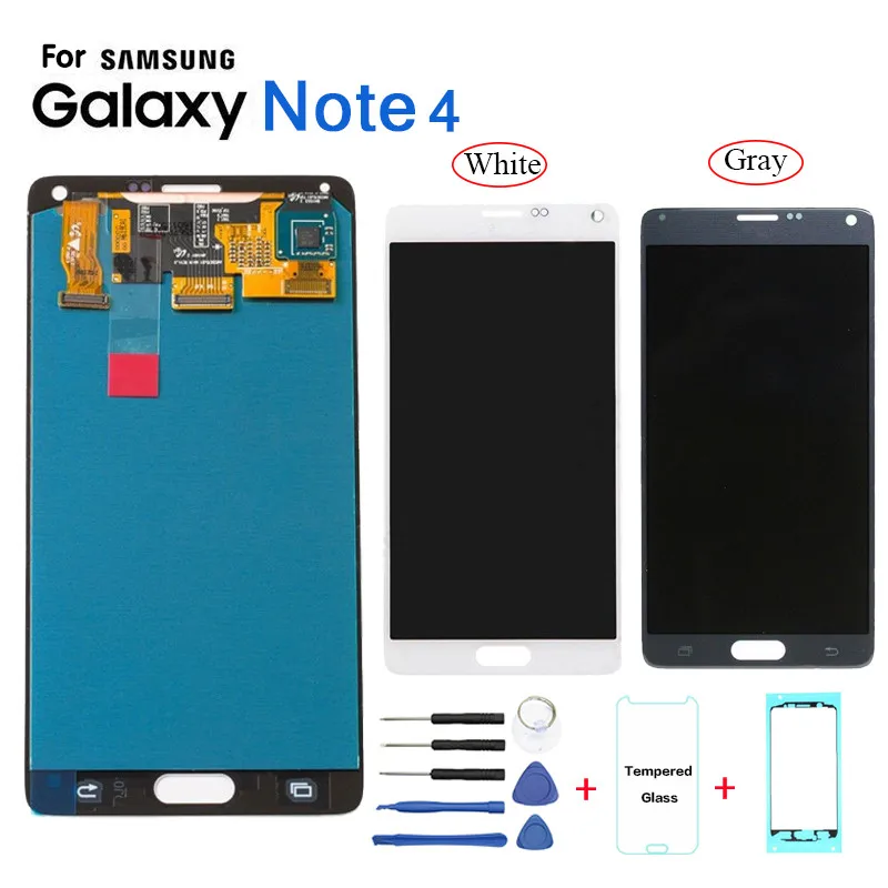 ЖК дисплей AMOLED для Samsung Galaxy Note4 N910 N9100 модуль дисплея N910W8 N910U N910T с эффектом