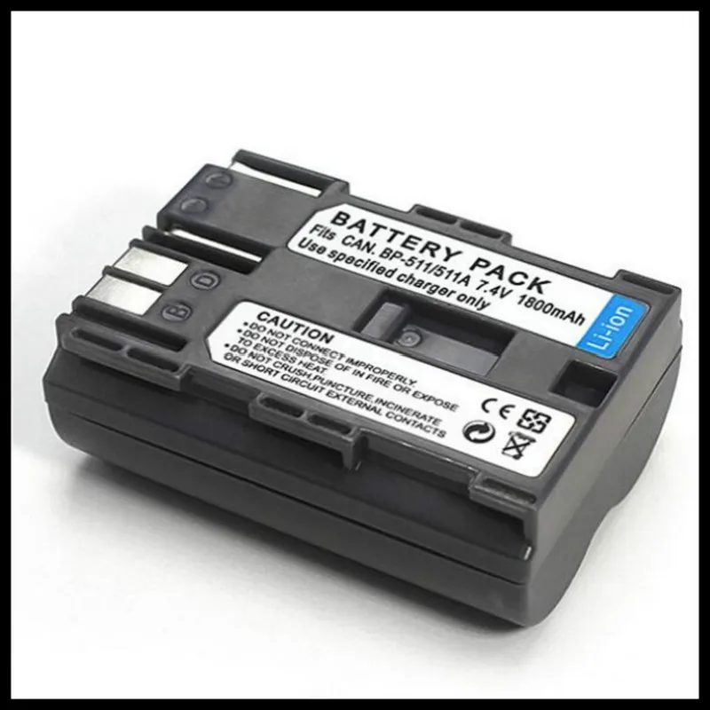 Bateria da Câmera para Canon Lote Bp-511a Eos 300d 5d 20d 30d 50d 40d 10d Powershot Pro1 g1 Bp511a 5 Pçs – Bp-511
