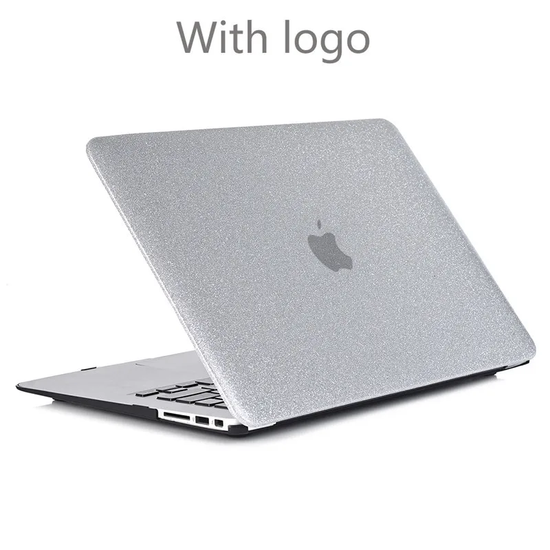 Сияющий блеск Прочный чехол для ноутбука MacBook retina 12 11 Air 13 A1466 с сенсорной панелью New Pro 13, 15 дюймов A1706 A2159 A1708 A1990 - Цвет: Silver