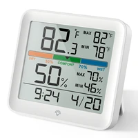 new miiiw temperature and humidity clock home indoor high precision baby room cf temperature monitor backlight large lcd screen