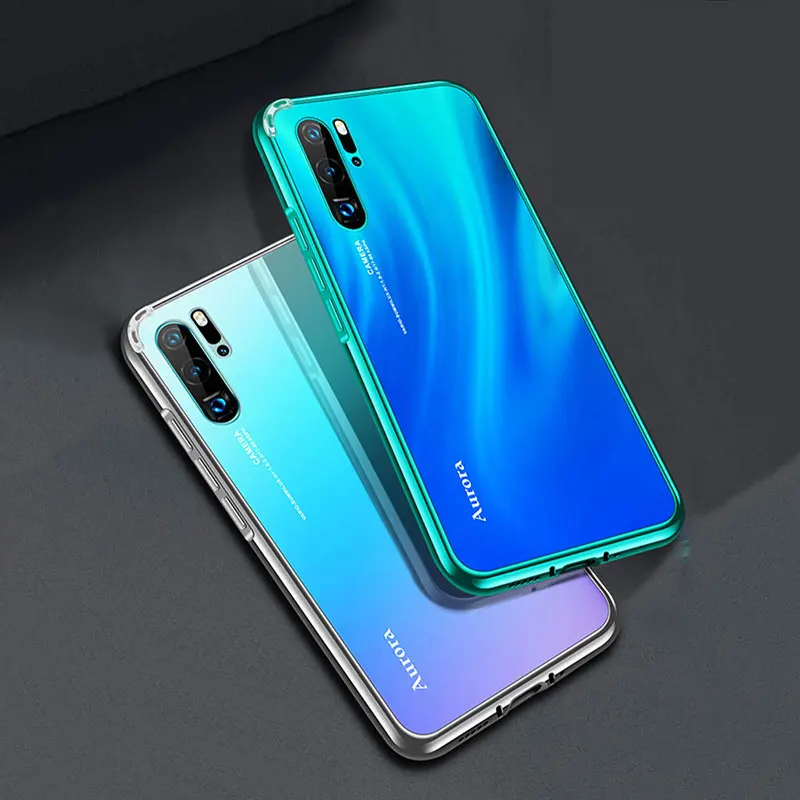 BEYOUR для VIVO X27 чехол Аврора металлическая рамка ударопрочный закаленное стекло