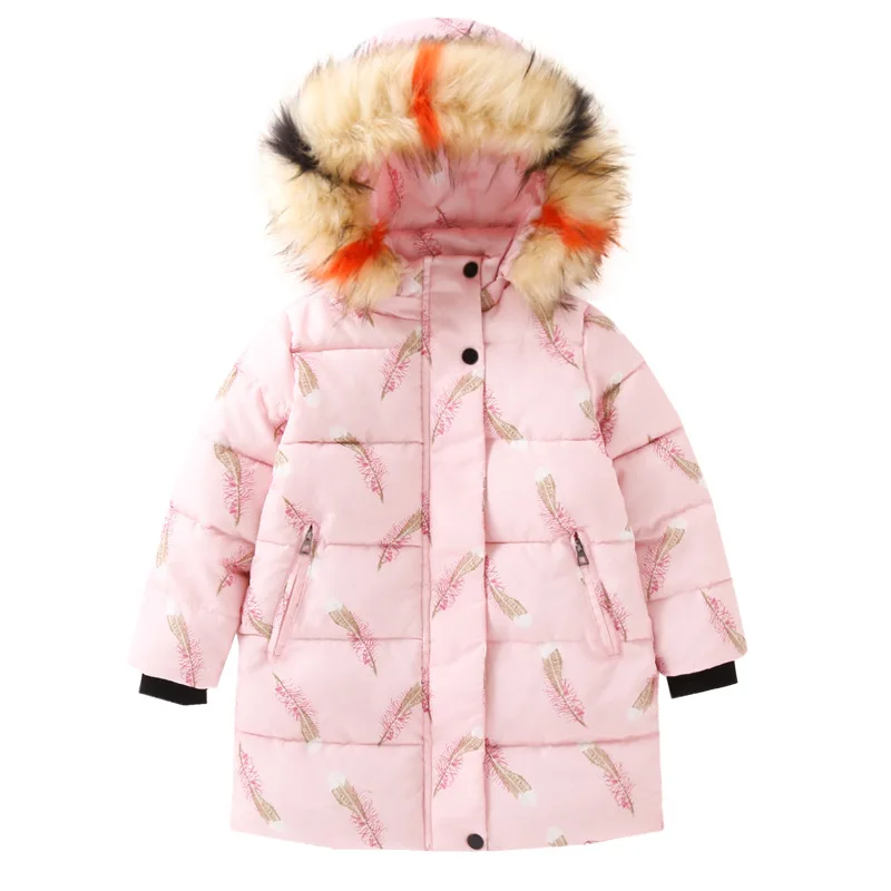 Модная зимняя детская одежда в западном стиле для девочек плотное хлопковое