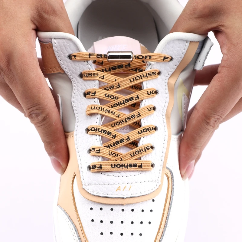 

Capsule Metal lock Elastic Shoelaces Man and woman universal letter lazy Lace Suitable for all shoes Sneakers No tie shoelace