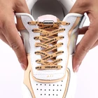 Эластичные шнурки в виде капсулы для мужчин и женщин, с металлическим замком, универсальные, с надписью ленивые, подходят для всей обуви, кроссовок, без завязывания