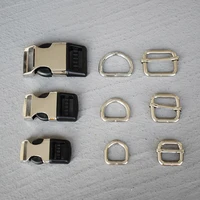 1 set 152025mm plastic metal quick side release buckle clasps bag strap purse clip clasp parts leather accessories