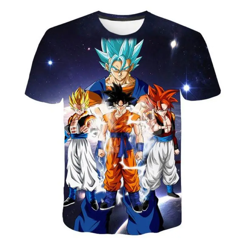 Новое поступление 2020 крутая футболка Goku Dragon Ball Z 3d летние модные топы с короткими