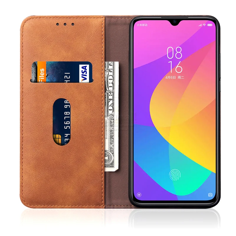 Винтажный кожаный флип-чехол для Xiaomi Mi A3/A3 lite, кошелек, роскошный магнитный штатив для карт, Обложка для книги, повседневный чехол для телефона, Fundas