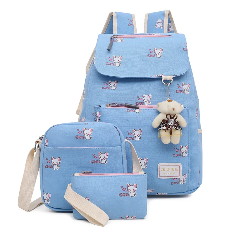 3 шт./компл. школьные рюкзаки для девочек-подростков сумки легкий дети