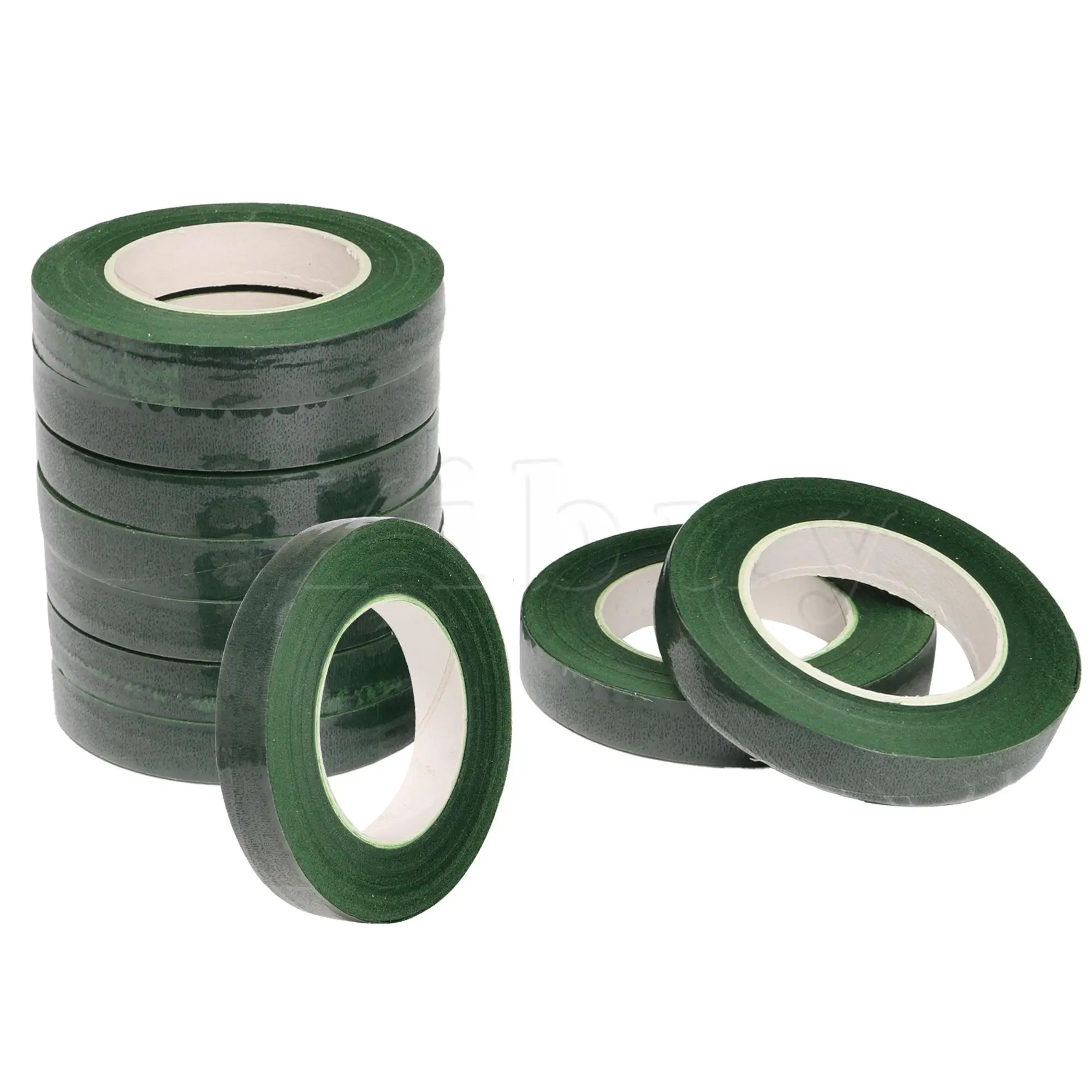 

10 зеленых цветочных лент для свадебного букета, аксессуары длиной 30 ярдов