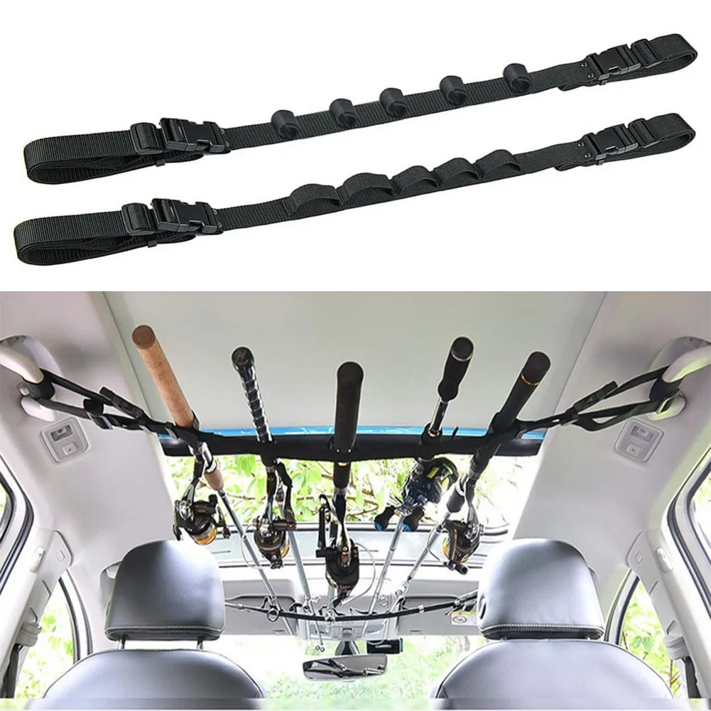 

Fishing Vehicle Rod Carrier Fishing Holder Vehicle Fishing Rod Rack Holder Strap Storage Car Rest Belt Carrier 3.8cm*2.2m