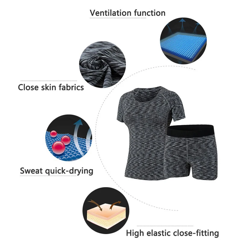 Новинка 2019 летний спортивный костюм для фитнеса и йоги Женская Спортивная одежда