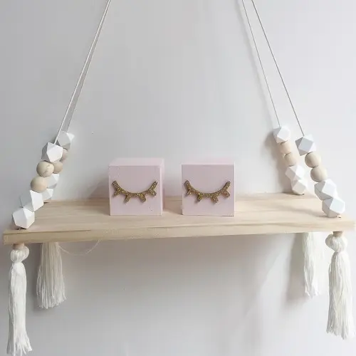 White Loozykit детский Органайзер для спальни для игрушек деревянные полки DIY деревянные бусины настенная полка для хранения полочки-органайзеры украшения для дома - Цвет: White