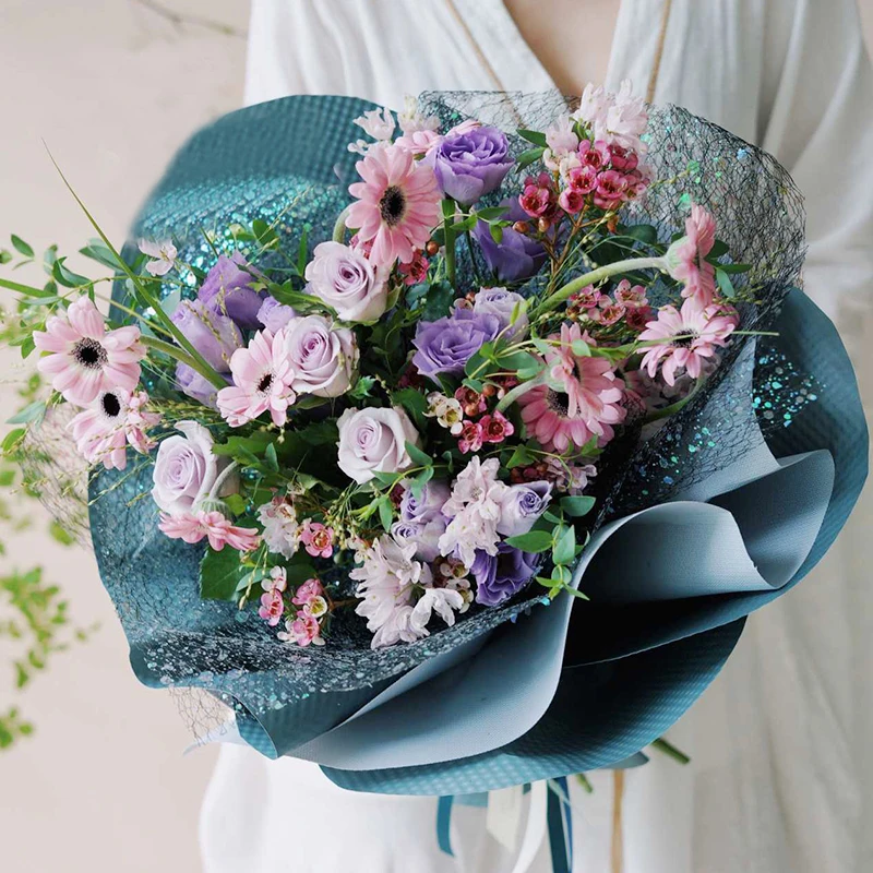 

New Fresh Flowers Wrapping Mesh Paper Floral Bouquet Gift Packaging Craft Paper DIY Florist Supplies Party Home Decor 50CM*5Y