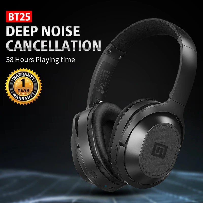 Langsdom BT25 активные наушники с шумоподавлением Беспроводные Bluetooth 38 часов игры ANC Bluetooth игровая гарнитура для PUBG Overwatch
