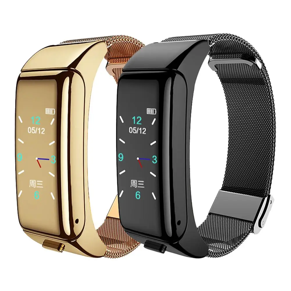 Wireless Earphones Bluetooth Pedometer Headset 2 In 1 Heart Rate Monitor Step Counter Sports Smart Bracelet Health Watch
