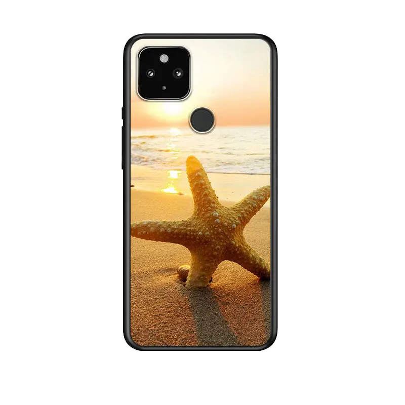 

Starfish Ocean Sunset for Google Pixel 5 Pixel 4a 5G Pixel 4a Pixel 4 Pixel 4 XL Silicone Soft Black Phone Case Cover
