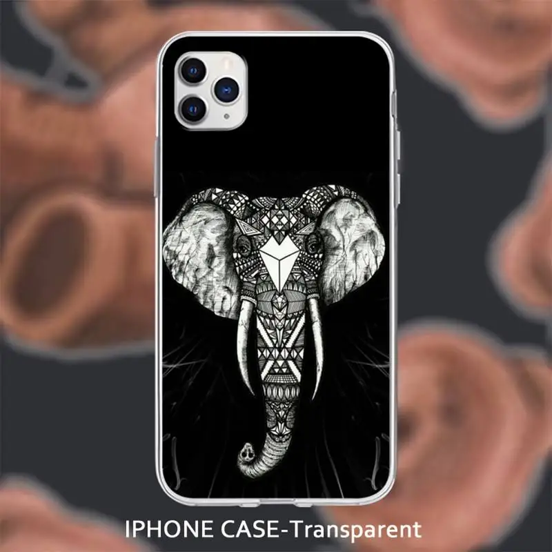 

Indian Animal Elephant TPU + PC soft case cover for iphone se 2020 6 6s 7 8 plus x xs max xr 11 12 pro max funda